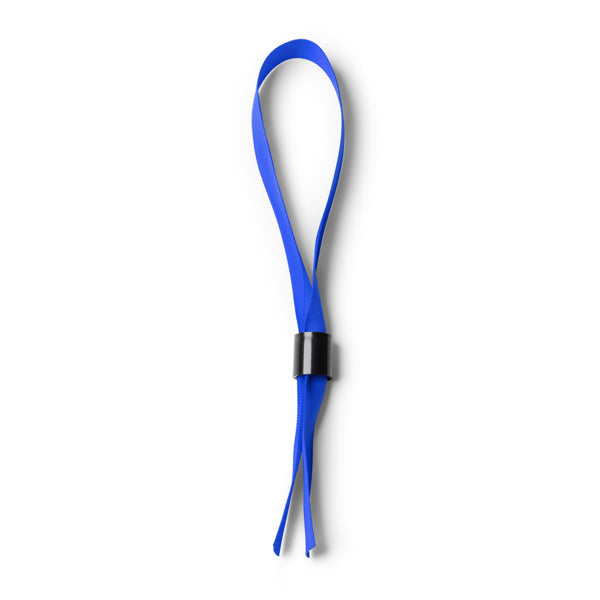 Stamina Rave adjustable polyester bracelet in royal blue, ready for logo printing