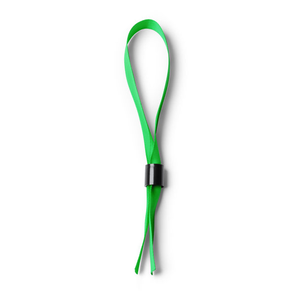 Stamina Rave adjustable polyester bracelet in fern green, ready for logo printing