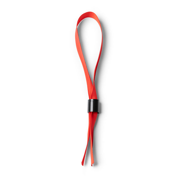 Stamina Rave adjustable polyester bracelet in red, ready for logo printing