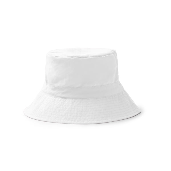 Stamina Ayora microfiber bob hat in white, ready for logo printing