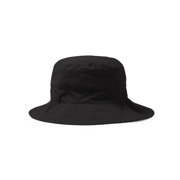 Stamina Lagos microfiber folding bob hat in black, ready for logo printing