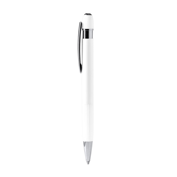Stamina Endrik recycled aluminium ball pen in white, ready for logo printing