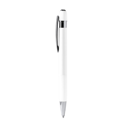 Stamina Endrik recycled aluminium ball pen in white, ready for logo printing