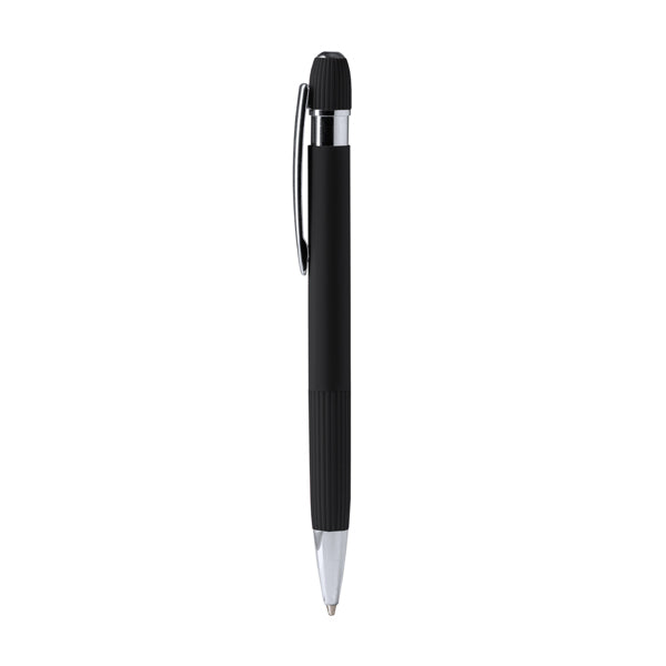 Stamina Endrik recycled aluminium ball pen in black, ready for logo printing