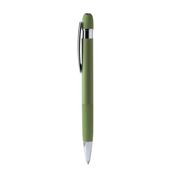 Stamina Endrik recycled aluminium ball pen in sage green, ready for logo printing
