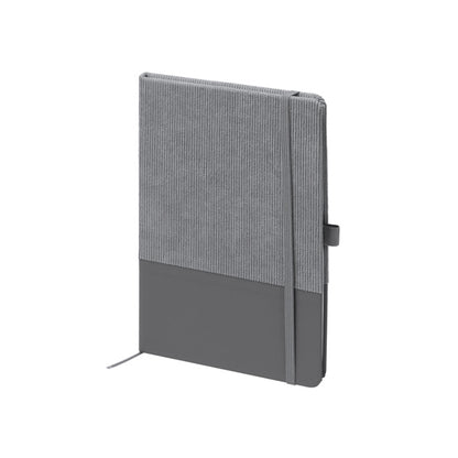 Stamina Suly corduroy and PU notebook A5, ready for logo printing