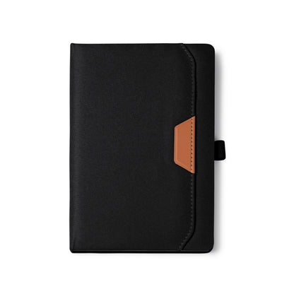 Stamina Bela RPET and PU notebook A5 in black, ready for logo printing