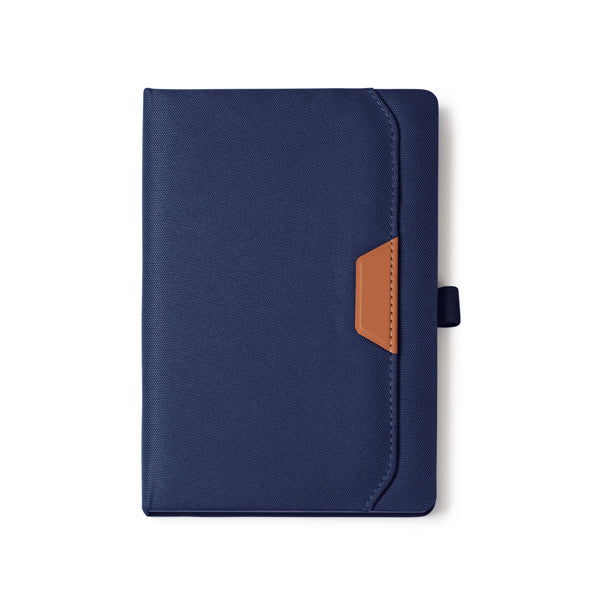 Stamina Bela RPET and PU notebook A5 in royal blue, ready for logo printing
