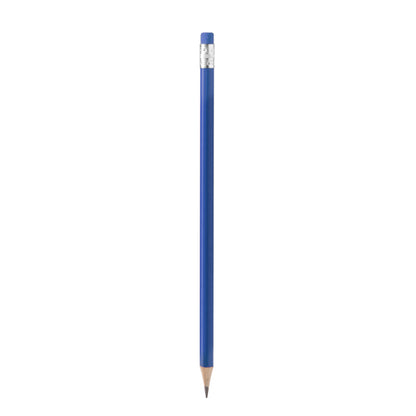 Stamina Tralem round wooden pencil in royal blue, ready for logo printing