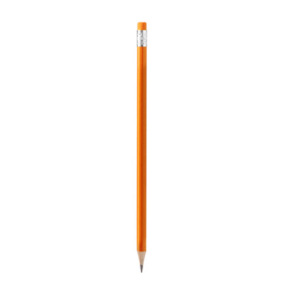 Stamina Tralem round wooden pencil in orange, ready for logo printing