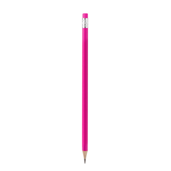 Stamina Tralem round wooden pencil in fuchsia, ready for logo printing
