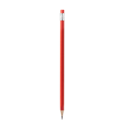 Stamina Tralem round wooden pencil in red, ready for logo printing