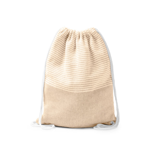 Stamina Madeira recycled cotton towel in beige, ready for logo printing