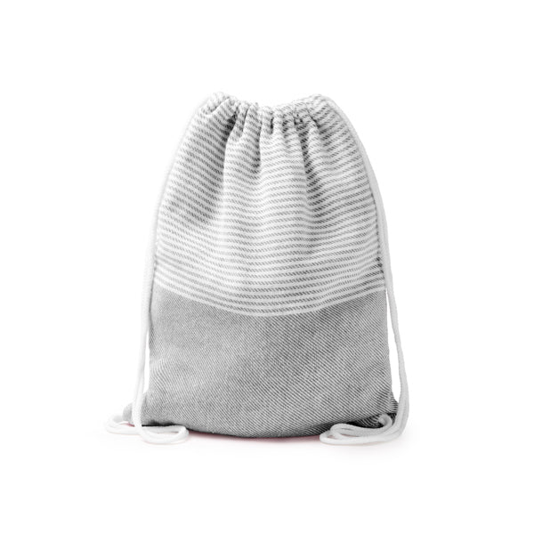 Stamina Madeira recycled cotton towel in grey, ready for logo printing
