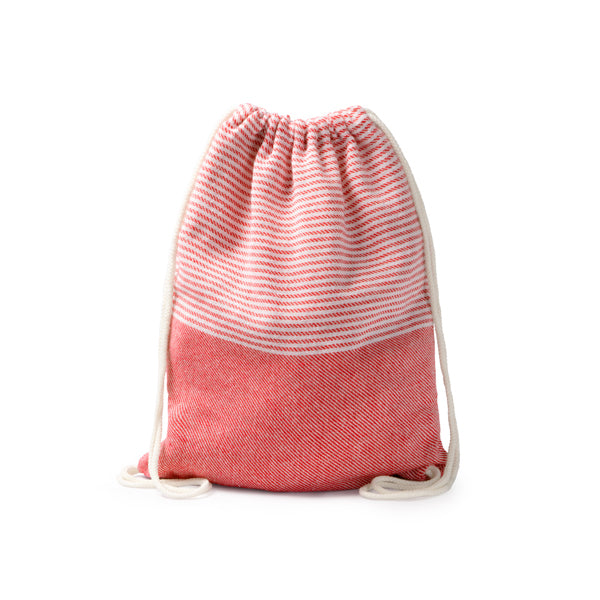 Stamina Madeira recycled cotton towel in red, ready for logo printing