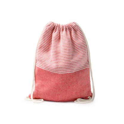 Stamina Madeira recycled cotton towel in red, ready for logo printing