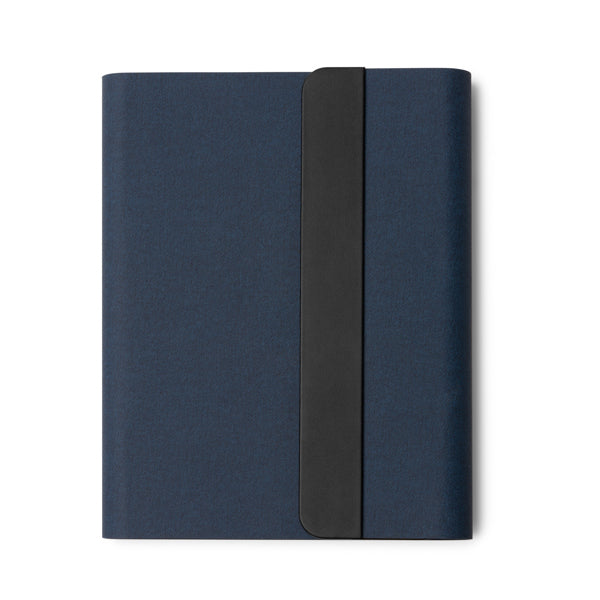 Stamina Sabix RPET folder A5 in navy blue, ready for logo printing