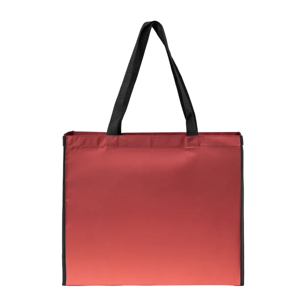 Vilda rPET Ombre Tote Bag promotional tote bag in red printed with your company logo