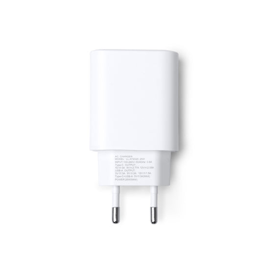 Stamina Tanky recycled ABS charger in white, ready for logo printing