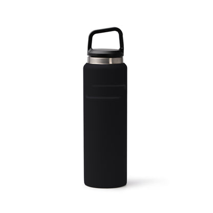 Stamina Boix recycled stainless steel vacuum flask in black, ready for laser engraving