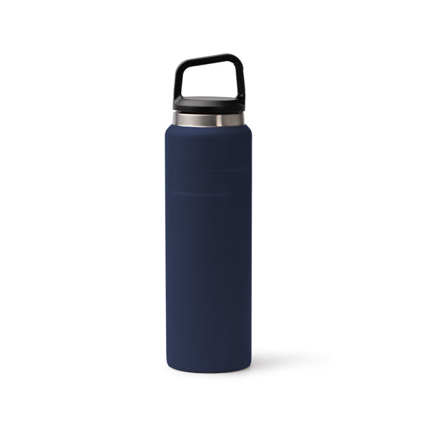 Stamina Boix recycled stainless steel vacuum flask in navy blue, ready for laser engraving