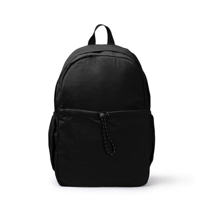 Stamina Lugo soft nylon backpack in black, ready for logo printing