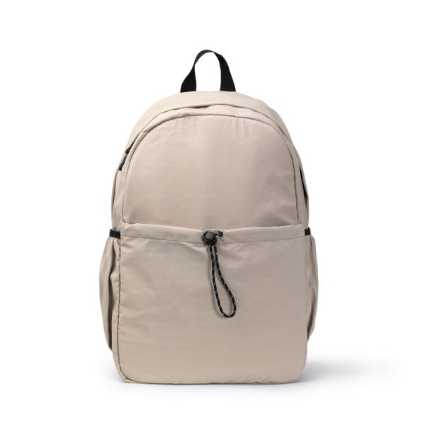 Stamina Lugo soft nylon backpack in beige, ready for logo printing
