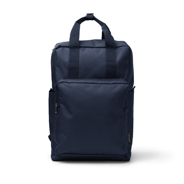 Stamina Levix RPET backpack in navy blue, ready for logo printing