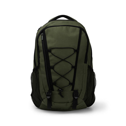 Stamina Donker 600D polyester sports backpack in dark green, ready for logo printing