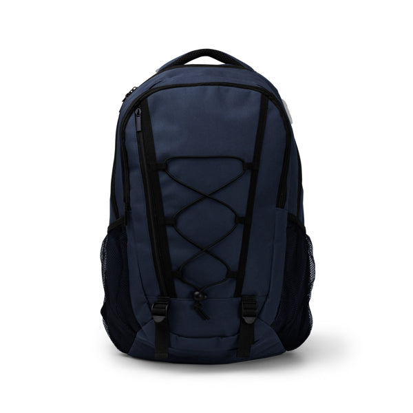 Stamina Donker 600D polyester sports backpack in navy blue, ready for logo printing