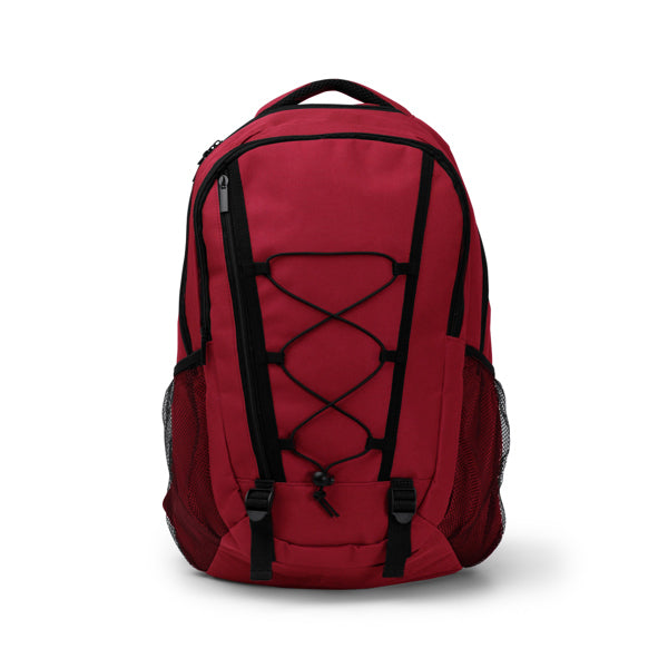 Stamina Donker 600D polyester sports backpack in red, ready for logo printing