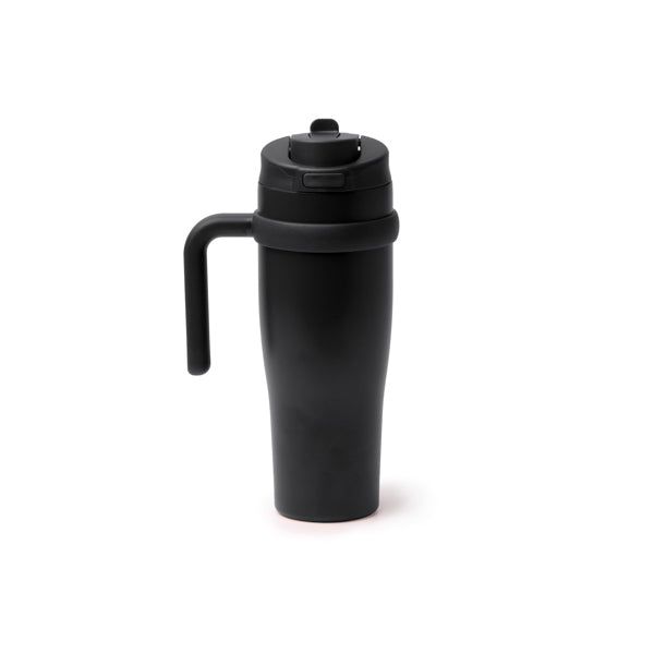 Stamina Kalam recycled stainless steel thermal cup 900 ml in black, ready for laser engraving