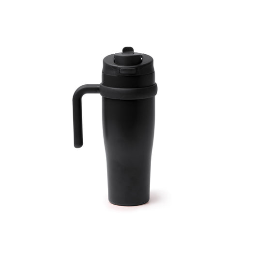Stamina Kalam recycled stainless steel thermal cup 900 ml in black, ready for laser engraving