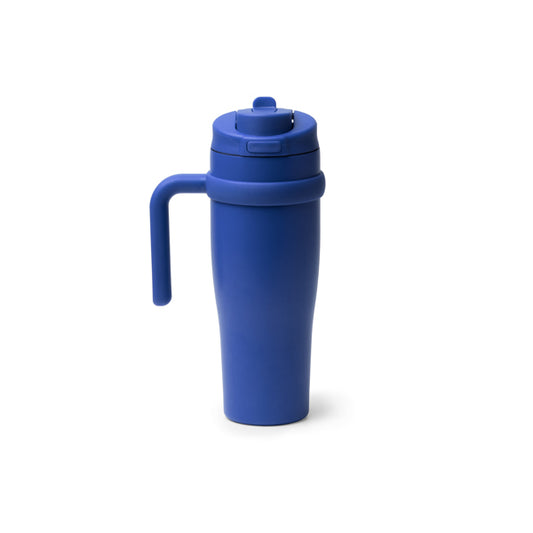 Stamina Kalam recycled stainless steel thermal cup 900 ml in royal blue, ready for laser engraving