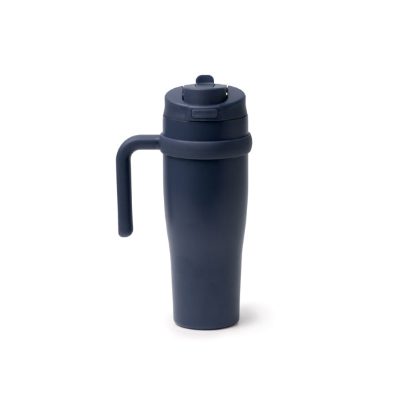Stamina Kalam recycled stainless steel thermal cup 900 ml in navy blue, ready for laser engraving