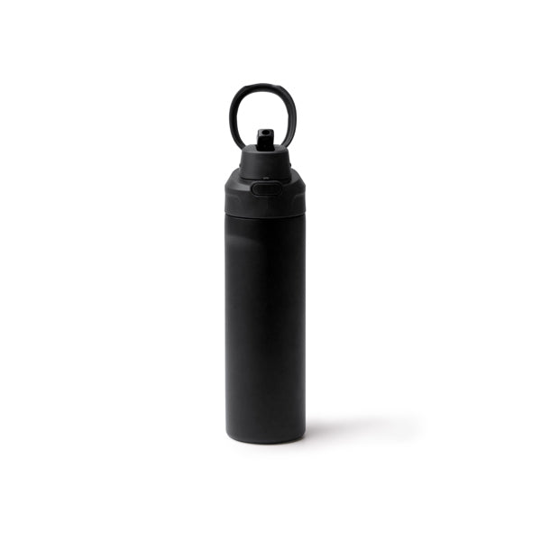 Stamina Kelis recycled stainless steel vacuum flask in black, ready for laser engraving