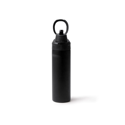 Stamina Kelis recycled stainless steel vacuum flask in black, ready for laser engraving
