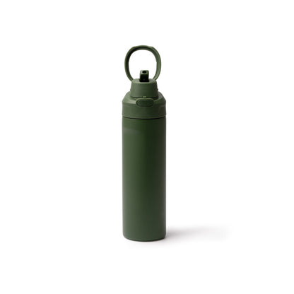 Stamina Kelis recycled stainless steel vacuum flask in dark green, ready for laser engraving