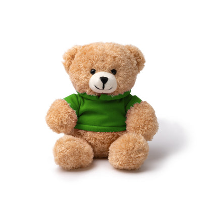 Stamina Jazz polyester plush teddy bear in fern green, ready for logo printing