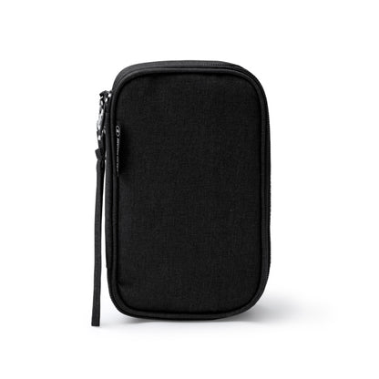 Stamina Loky RPET travel organiser in black, ready for logo printing