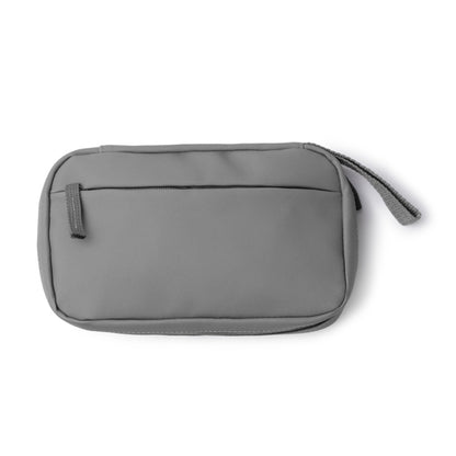 Stamina Dulac PU leather travel organiser in grey, ready for logo printing