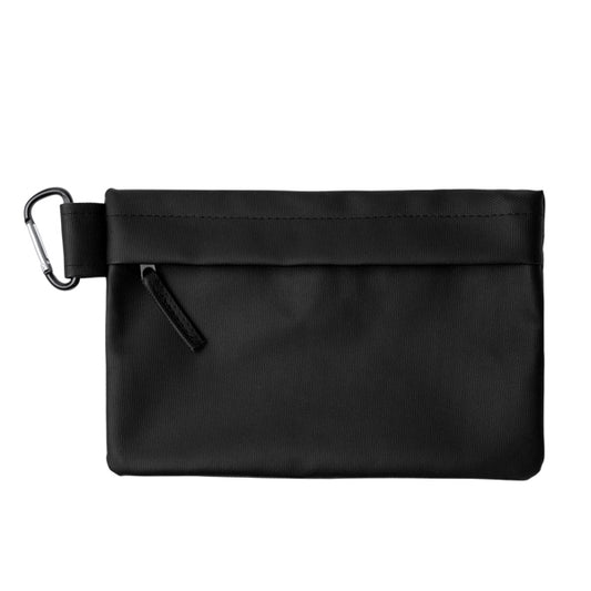 Stamina Madison PU leather pencil case in black, ready for logo printing