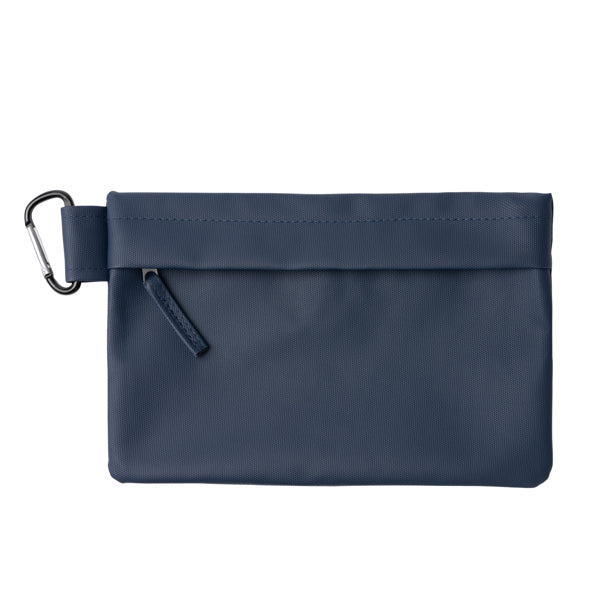 Stamina Madison PU leather pencil case in navy blue, ready for logo printing