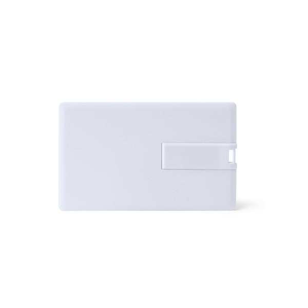 Stamina Datis plastic USB flash drive in white, ready for logo printing