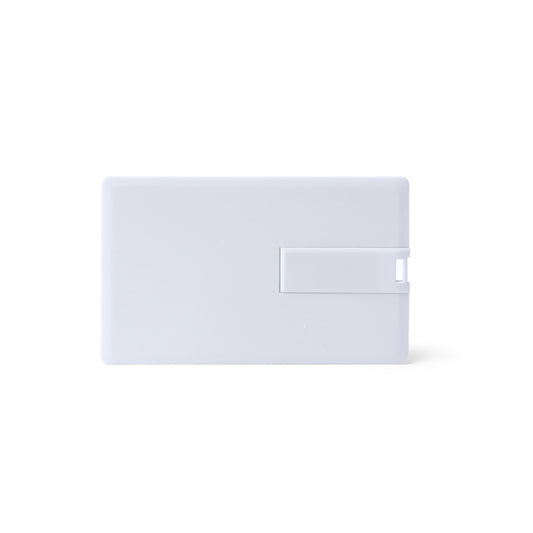 Stamina Datis plastic USB flash drive in white, ready for logo printing