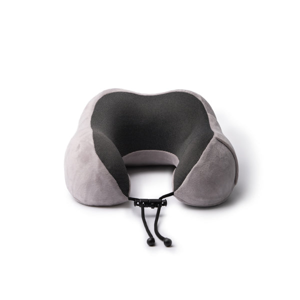 Stamina Destin polyester travel pillow in grey, ready for logo printing