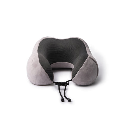 Stamina Destin polyester travel pillow in grey, ready for logo printing
