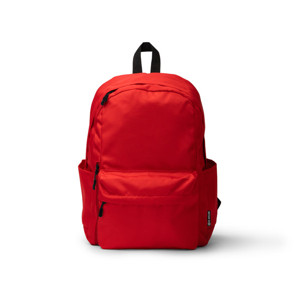 Stamina Tomin 420D recycled nylon backpack in red, ready for logo printing