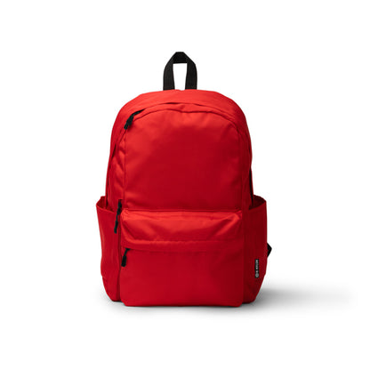 Stamina Tomin 420D recycled nylon backpack in red, ready for logo printing