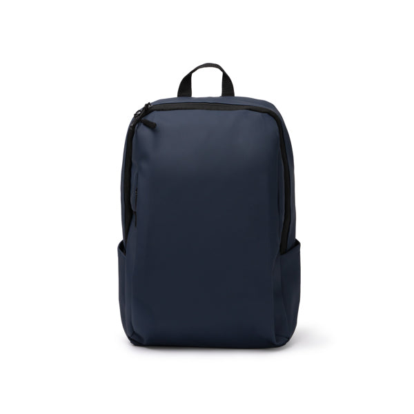 Stamina Siox PU leather backpack in navy blue, ready for logo printing